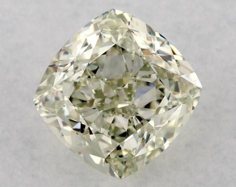 GIA 1.50 Carat Fancy Yellow Green-VS2 Cushion Modified Cut Diamond